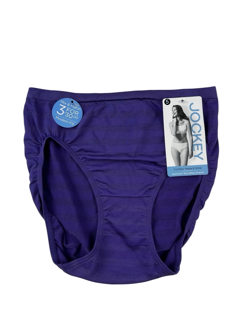 Jockey Comfies Matte & Shine Hi Cut Panty Size Small